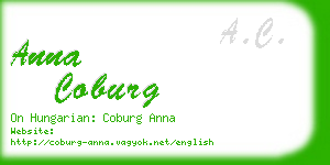 anna coburg business card